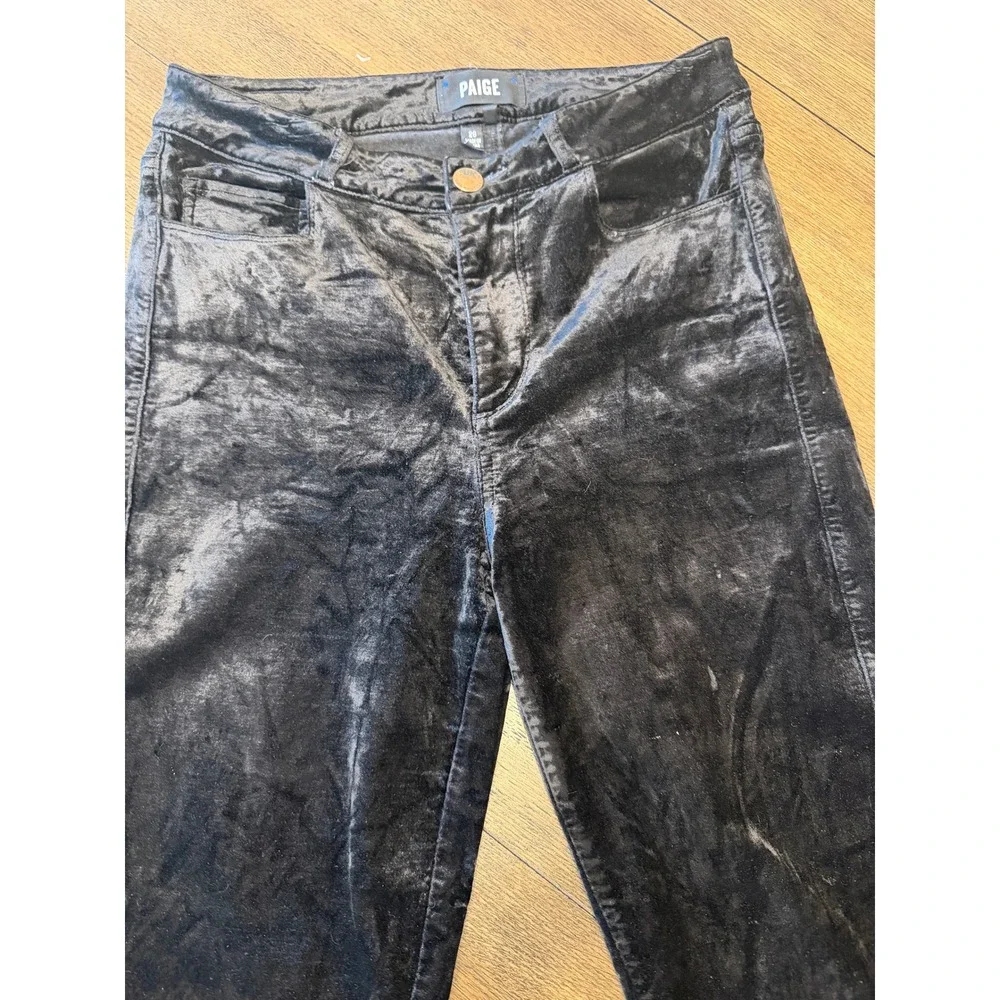 PAIGE Velvet‎ High Rise Skinny Pants Black Size 26 - Picture 3 of 7